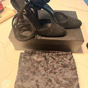 Gucci Black Suede Heels